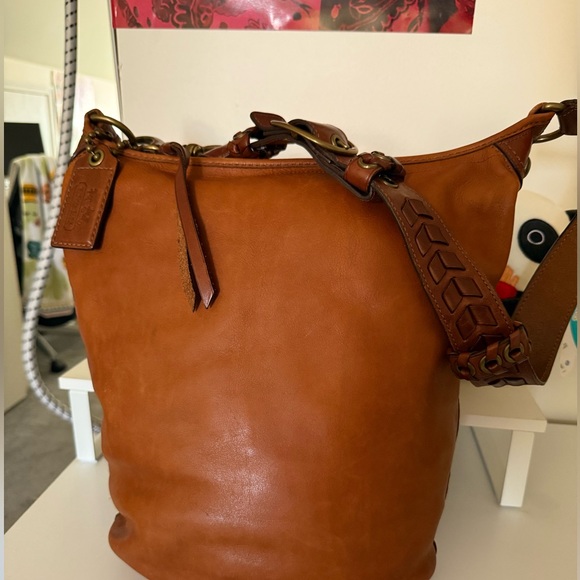 Coach Handbags - Coach Bleecker XL Duffle Leather Tattersall Whipstitch Buckle